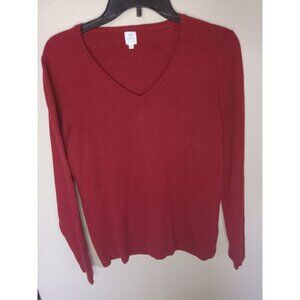John Lewis and Partners London Ladies 100% Cashmere Vneck Sweater Size 10